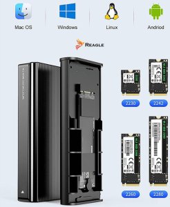 OBUDOWA KIESZEŃ NA DYSK SSD NVME PCIe M.2 USB-C 4.0 Thunderbolt 4, 40 Gb/s 2