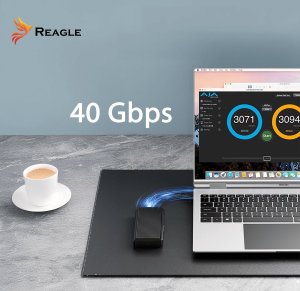 OBUDOWA KIESZEŃ NA DYSK SSD NVME PCIe M.2 USB-C 4.0 Thunderbolt 4, 40 Gb/s 3