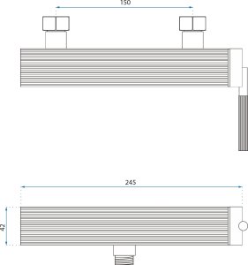 Bateria prysznicowa REA Argon ZŁOTA 2