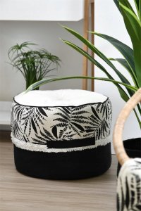 Beliani Bawełniana pufa ZIANA, Ø 40 cm 4