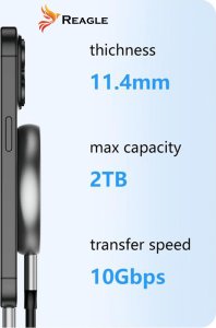 OBUDOWA NA DYSK SSD M.2 2230 NVMe KIESZEŃ MagSafe 10 Gb/s iPhone REAGLE 4