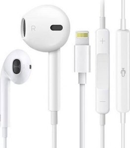 Słuchawki - JELLICO słuchawki przewodowe EP2A Lightning z mikrofonem 1.2M Biały 2