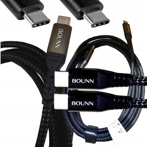 Kabel USB-C szybkie Åadowanie | 2m | PD60W 2x USB-C | nylon oplot 1