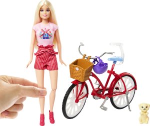 Lalka Barbie Mattel Pink Passport Barbie na rowerze z pieskiem (HWJ00) 3
