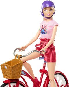 Lalka Barbie Mattel Pink Passport Barbie na rowerze z pieskiem (HWJ00) 5