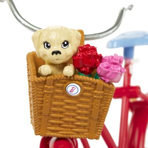 Lalka Barbie Mattel Pink Passport Barbie na rowerze z pieskiem (HWJ00) 6