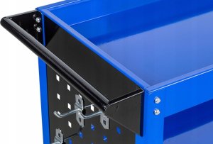 WORKSHOP TROLLEY 3 LEVELS REINFORCED /SILVER 4