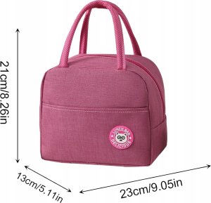 Torba termiczna izolacyjna typu lunch box RC-K-1079 różowa 7