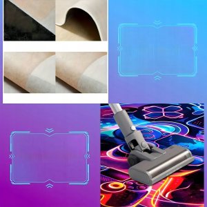 Mata ochronna pod krzesło wzór gamingowy 60 x 90 cm RC-K-1542 4