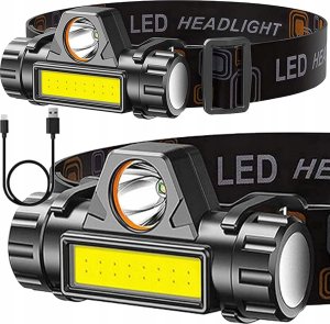 Latarka czołówka LED 4w1 z magnesem i akumulatorem RC-K-1228 czarna 1