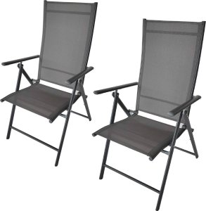 KRZESŁO OGRODOWE 57x68x106CM  2xTEXTLINE 7-POZYCYJNE KPL.2SZT 1