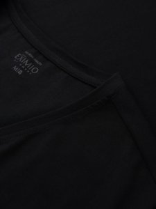 T-shirt męski V-neck SLIM FIT z elastanem i printem   czarny V1 OM-TSBC-0221 S 7