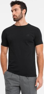 T-shirt męski SLIM FIT z elastanem i printem  czarny V1 OM-TSBC-0222 XXL 1