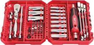 MILWAUKEE 1/4" SOCKET SET WITH RATCHET 42 pcs. 1