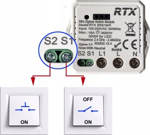 RTX Moduł MINI Przekaźnik Sterownik 16A TUYA ZigBee 12