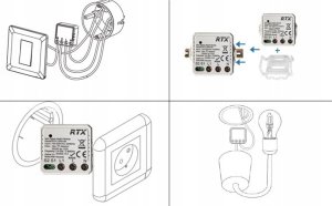 RTX Moduł BEZNAPIĘCIOWY NC NO MINI Przekaźnik Sterownik TUYA ZigBee + RF 7