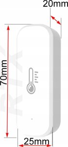 Czujnik Sensor Temperatury i Wilgotności WiFi Tuya RTX Eco 8