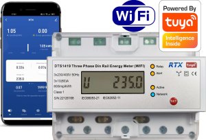 Licznik Energii Prądu 3 Fazy do 80A TUYA WiFi 2 kierunkowy PV 1