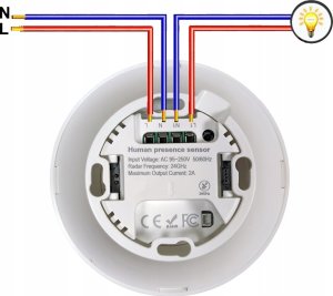 RTX Czujnik mikrofalowy sensor obecności WiFi TUYA Smart 230V natynkowy 4