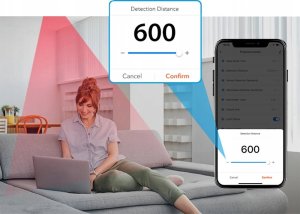 RTX Czujnik mikrofalowy sensor obecności WiFi TUYA Smart 230V natynkowy 7