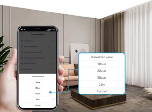RTX Czujnik mikrofalowy sensor obecności WiFi TUYA Smart 230V natynkowy 8