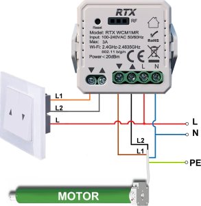 Sterownik Rolet RTX TUYA WiFi + RF MINI DOPUSZKOWY 13