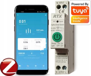 Przekaźnik licznik prądu RTX TUYA 50A DIN ZigBee 1