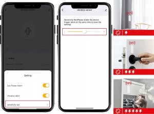 Czujnik sensor wibracji drgania udaru ZigBee TUYA 9