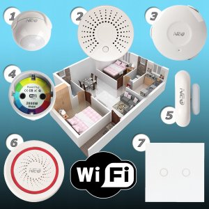 Czujnik zalania WiFi Neo Android Alexa Google Tuya 6