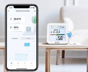 Czujnik Sensor Temperatury i Wilgotności LCD Zigbee Tuya 8