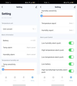 Czujnik Sensor Temperatury i Wilgotności LCD WiFi Tuya 3