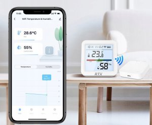 Czujnik Sensor Temperatury i Wilgotności LCD WiFi Tuya 5