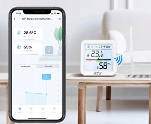 Czujnik Sensor Temperatury i Wilgotności LCD WiFi Tuya 10