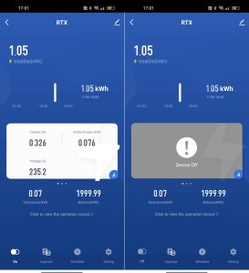 RTX Licznik Miernik Energii Prądu Watomierz Pomiar do 63A TUYA WiFi DIN 2