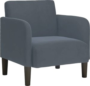 vidaXL Sofa Fotel z Podłokietnikami Ciemnoszary 54 cm Aksamit 2