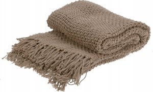 Bawełniana narzuta z frędzlami, 130 x 170 cm 2