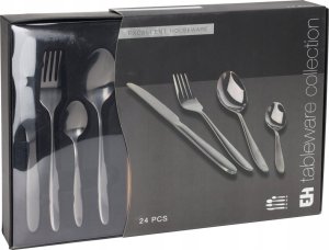 Zestaw sztućców dla 6 osób w czarnym kolorze 2