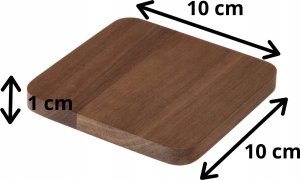 Podkładki pod kubki z drewna akacji, 4 szt. 3