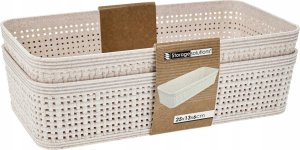 Plastikowe koszyki do organizacji, 25 x 13,5 x 6 cm, 2 szt. 1