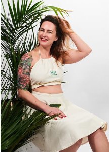 Strój na saunę dla saunamistrzyni w 100% naturalna bawełna Yeye EM 4