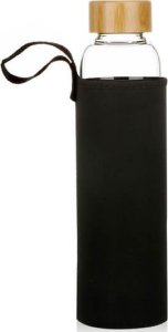 Butelka szklana z kamieniami kwarcu różowego YEYE 9