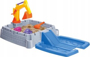 ML WOOPIE Przenośna Piaskownica Zamek Zamykana + 9 akc. 2