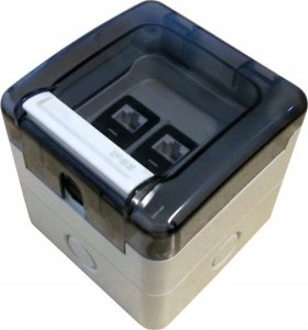 ML Gniazdo hermetyczne, szczelne 2 x RJ45 IP66 natynkowe (niewyposażone) ALANTEC 1