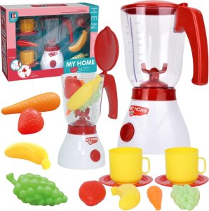 BLENDER KIELICHOWY Z AKCESORIAMI OWOCE FILIŻANKI TALERZYKI MIESZADŁO AGD 1