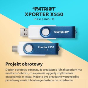 Pendrive Patriot Xporter X550, 256 GB  (PS256GX550AAD) 2
