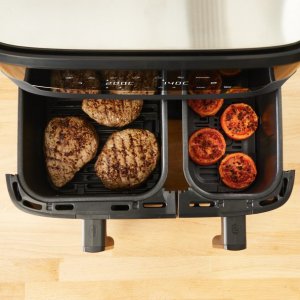 Tefal double hot air fryer Dual Easy Fry ' Grill (black, 2,700 watts, 2 baskets 5.2 liters + 3.1 liters) 1