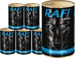 Mokra karma dla psa Rafi Classic z jagnięciną zestaw 6 x 1240 g 1