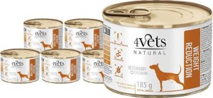 Mokra karma weterynaryjna dla psa z nadwagą 4Vets Natural Weight Reduction 6 x 185 g 1