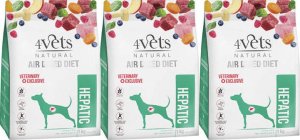 4Vets Natural  Hepatic karma suszona dla psów z chorą wątrobą zestaw 3 x 1 kg 1