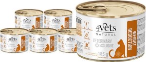 Mokra karma weterynaryjna dla kota z nadwagą 4Vets Weight Reduction zestaw 6 x 185 g 1